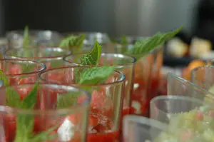 Verrines de Bar et Truite Fumée